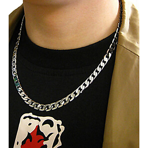

Men's Chain Necklace Box Chain Fashion Hip Hop Titanium Steel Necklace Jewelry For Party Wedding Casual Daily