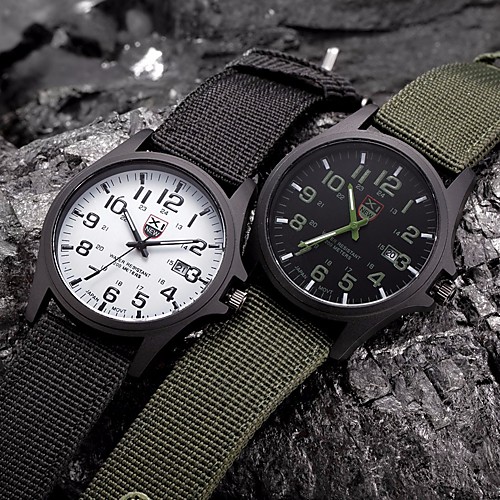 

Couple's Wrist Watch field watch Analog Casual Cool Punk Large Dial / One Year