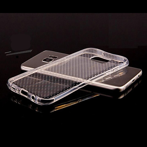 

Кейс для Назначение SSamsung Galaxy Samsung Galaxy S7 Edge Прозрачный / Рельефный Кейс на заднюю панель Однотонный ТПУ для S8 Plus / S8 / S7 edge