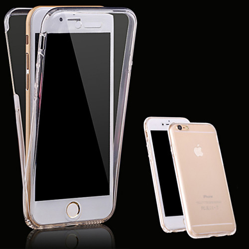

Phone Case For Apple Full Body Case iPhone X iPhone 8 Plus iPhone 8 iPhone 7 Plus iPhone 7 iPhone 6s Plus iPhone 6s iPhone 6 Plus iPhone 6 iPhone SE / 5s Transparent Solid Colored Soft TPU