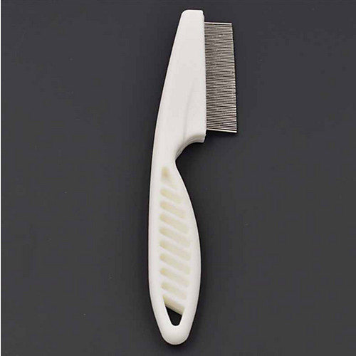 

Cat Dog Cleaning Hair Removal Product Shedding Tools Stainless Steel Plastic Comb Waterproof Pet Grooming Supplies White