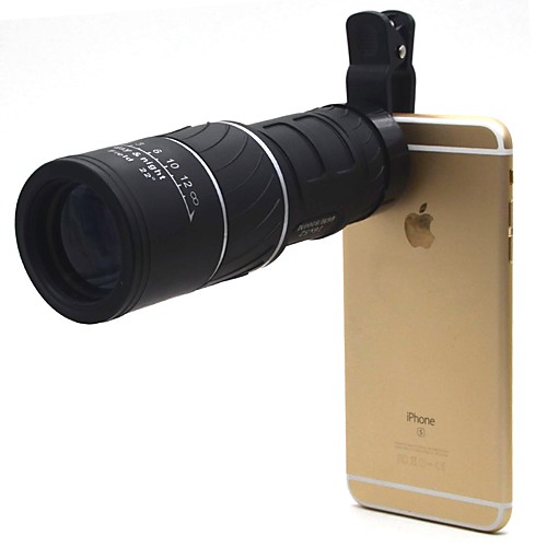 

16 X Monocular 52 mm Roof Fogproof Generic Carrying Case Spotting Scope Multi-coated 22 m Hunting Camping / Hiking / Caving Outdoor BAK4 Rubber