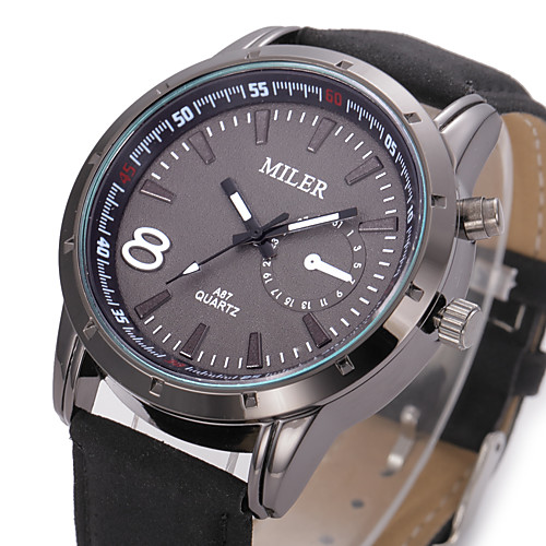 

Men's Automatic self-winding Sport Watch Calendar / date / day Large Dial Genuine Leather Band Vintage Casual Dress Watch Fashion
