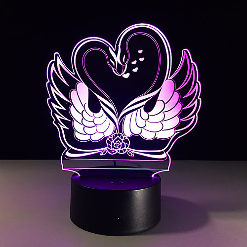 

3D Nightlight Compact Size Color-Changing Artistic Modern Contemporary 1 pc