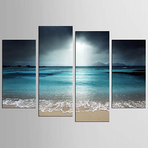 

4 Panel Wall Art Canvas Prints Painting Artwork Picture Landscape Sea Beach Home Decoration Décor Stretched Frame / Rolled