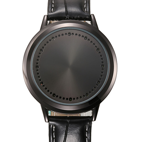 

Men's Sport Watch Quartz Genuine Leather Multi-Colored 30 m Calendar / date / day Creative Large Dial Analog Classic Vintage Casual Fashion Dress Watch - Black Black / Silver One Year Battery Life
