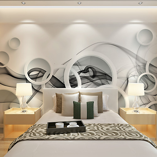 

Mural Wallpaper Wall Sticker Covering Print Adhesive Required 3D Effect Relief Circle Canvas Home Décor
