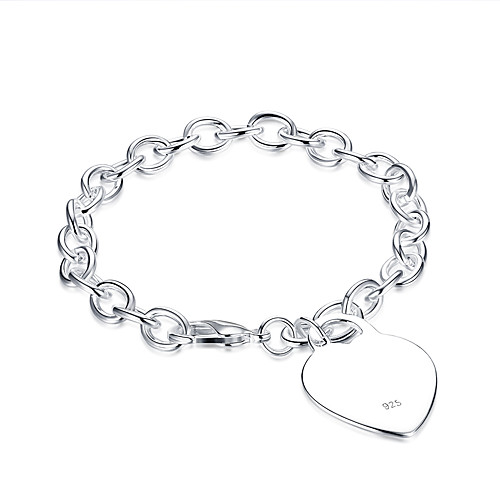 

Women's Cubic Zirconia Chain Bracelet Love Ladies Cubic Zirconia Bracelet Jewelry Silver For Birthday Gift Daily / Silver Plated