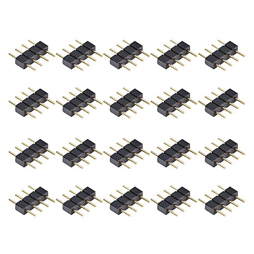 

20pcs 4 pin Male Connector Connecter for 3528 5050 SMD RGB Led Strip Lighting