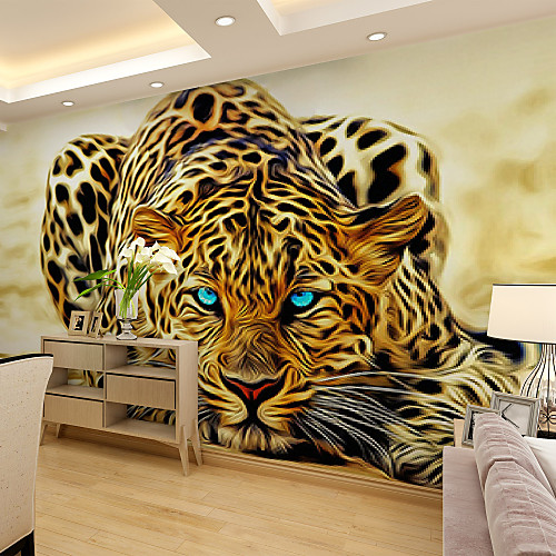 

Mural Wallpaper Wall Sticker Covering Print Adhesive Required 3D Effect Leopord Animal Canvas Home Décor