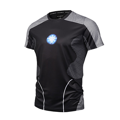 

Men's T shirt 3D Print Short Sleeve Daily Tops Active Punk & Gothic Black