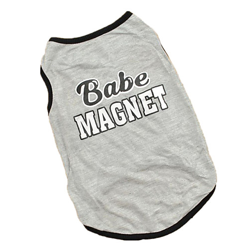 

Dog Shirt / T-Shirt British Casual / Daily Dog Clothes Puppy Clothes Dog Outfits Gray Costume for Girl and Boy Dog Cotton XS S M L