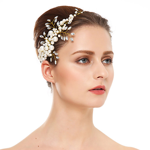 

Imitation Pearl Rhinestone Headbands Headpiece Classical Feminine Style