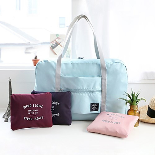

1pc Travel Bag Travel Organizer Travel Luggage Organizer / Packing Organizer Large Capacity Waterproof Portable Foldable Travel Polyester Solid Colored Gift For Women's / / Durable