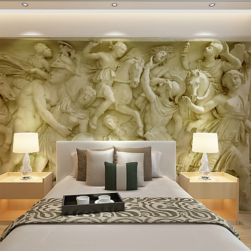 

Mural Wallpaper Wall Sticker Covering Print Adhesive Required 3D Effect Relief Greece Roman Canvas Home Décor
