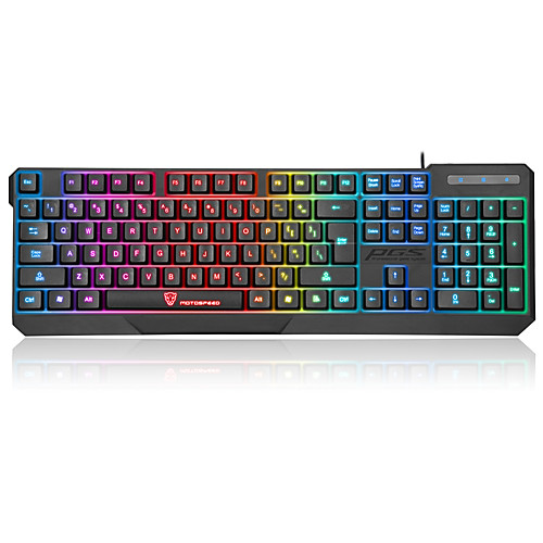 

MOTOSPEED K70 USB Wired Gaming Keyboard Multimedia Keyboard Gaming Luminous Multicolor Backlit 104 pcs Keys