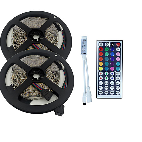 

10m Light Sets 600 LEDs 3528 SMD RGB Remote Control / RC Cuttable Dimmable 100-240 V / Linkable / Suitable for Vehicles / Self-adhesive / IP44