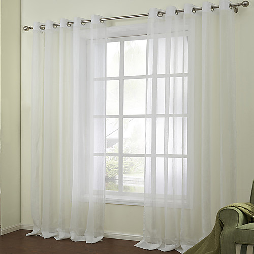 

Custom Made Sheer Sheer Curtains Shades Two Panels / Jacquard / Bedroom