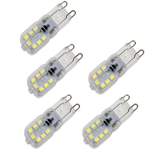 

5 pcs G9 4W 14LED Dimmable SMD2835 Corn Light Transparent Case 220V White / Warm White