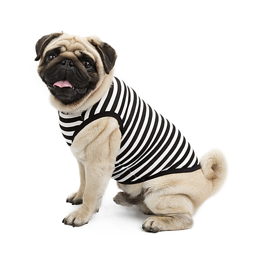 

Cat Dog Shirt / T-Shirt Sweatshirt Dog Clothes Black Orange Yellow Costume Cotton Stripes Classic Holiday Casual / Daily XS S M L