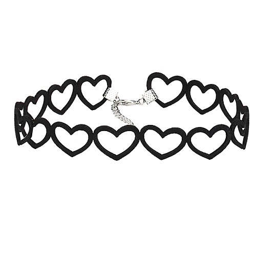 

Choker Necklace Heart Vintage Euramerican Lace Alloy Black Necklace Jewelry For Party Birthday Daily Casual