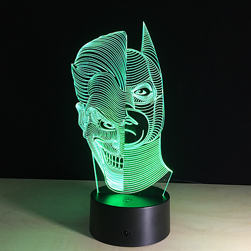 

3D Nightlight Remote Control / RC Color-Changing Small Artistic LED Modern Contemporary 1 pc
