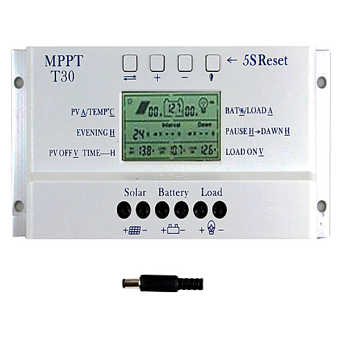 

30A LCD Solar Charge Controller 12V 24V auto switch dual timer Y-SOLAR T30