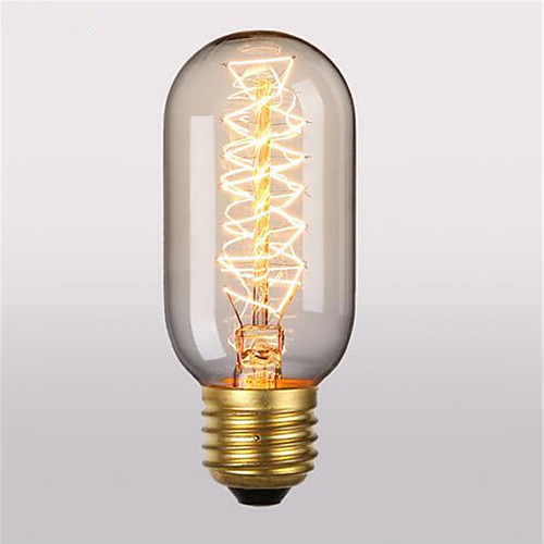 

1pc 40 W E26 / E27 T45 Warm White 2300 k Retro / Decorative Incandescent Vintage Edison Light Bulb 220-240 V