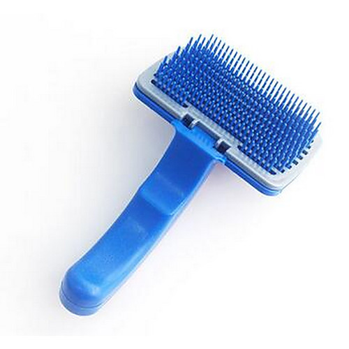 

Cat Dog Brushes Grooming Hair Removal Product Shedding Tools Plastic Comb Brush Portable Pet Grooming Supplies Blue 1 Piece