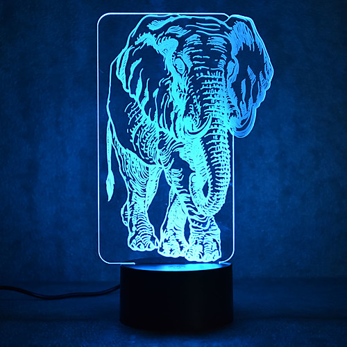 

3D Nightlight Waterproof Sensor Dimmable LED Modern Contemporary USB 1 pc
