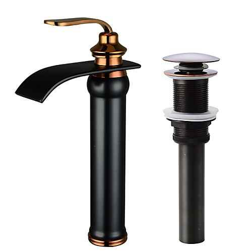 

Faucet Set - Waterfall Oil-rubbed Bronze Centerset Single Handle One HoleBath Taps