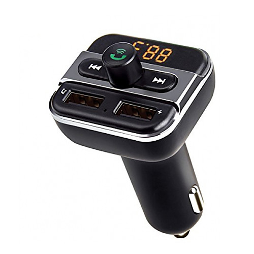 

Upgarde Bluetooth Handsfree calling FM Transmitter music player support TF / U disk dual USB car charger universal
