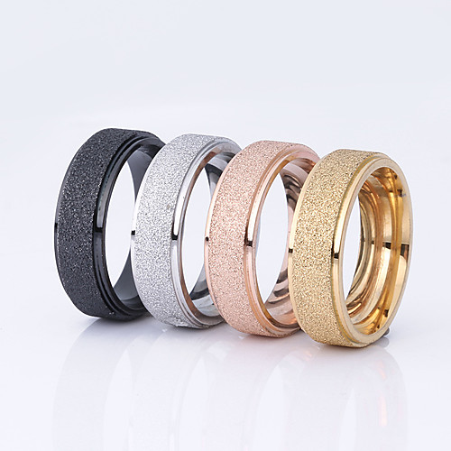 

Couple Rings Champagne Silver Gold Stainless Steel Titanium Steel Gold Plated Friendship Ladies Basic 6 7 8 9 / Women's / Band Ring