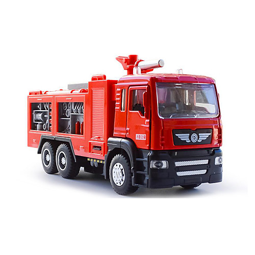 

1:50 Plastic Fire Engine Vehicle Toy Truck Construction Vehicle Toy Car Music & Light Pull Back Vehicles Fire Engine Boys' Girls' Kid's Car Toys