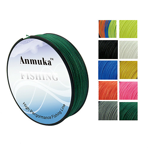 

PE Braided Line Dyneema Superline 4 Strands Abrasion Resistant 100M / 110 Yards Light Yellow, Multi color, White