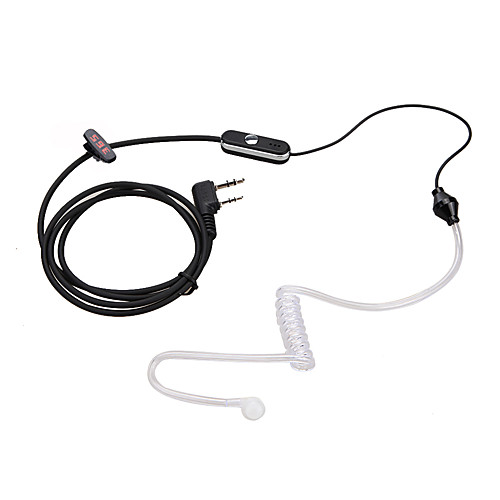 

2 Pin Acoustic Tube PTT Interphone Microphone Earpiece Walkie Talkie Intercom Earphone for Baofeng 365