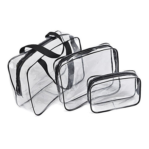 

3pcs Travel Bag Travel Organizer Travel Luggage Organizer / Packing Organizer Large Capacity Waterproof Portable Moistureproof PVC(PolyVinyl Chloride) For Camping & Hiking Luggage / Durable