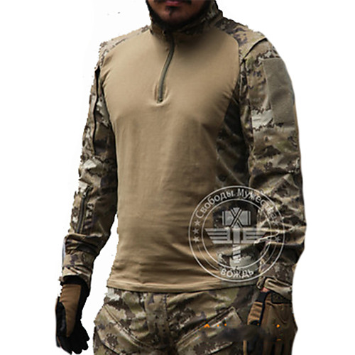 

Men's Hunting T-shirt Tee shirt Long Sleeve Outdoor Fall Winter Spring Tactical Waterproof Windproof Quick Dry Top Camping / Hiking Hunting Fishing Leisure Sports Camouflage / Summer / Athleisure