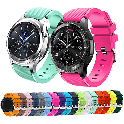 

Smart Watch Band for Samsung Galaxy 1 pcs Sport Band Silicone Rubber Replacement Wrist Strap for Gear S3 Frontier 22mm