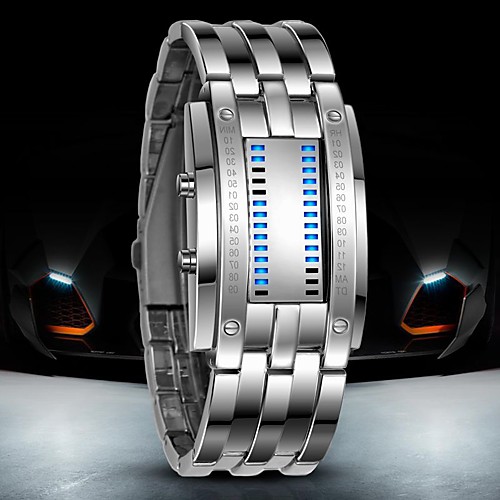 

Men's Wrist Watch Digital Watch Digital Digital Luxury Water Resistant / Waterproof LED / Stainless Steel / Stainless Steel