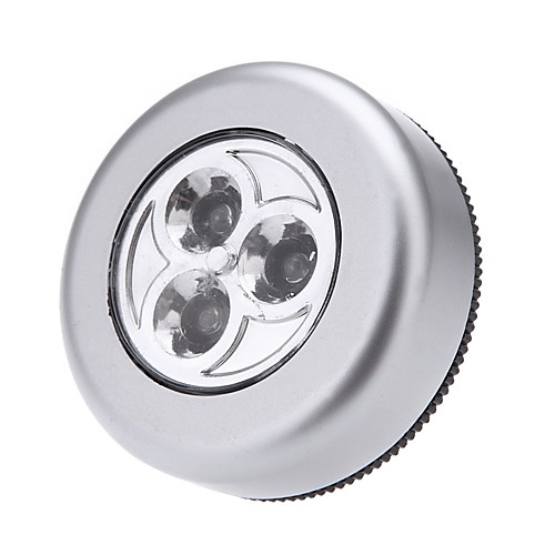 

Mini LED Light for Kitchen Wardrobe Closet Lighting Under Cabinet Lights Battery Powered Press on/off Switch 3 LED Night Lights