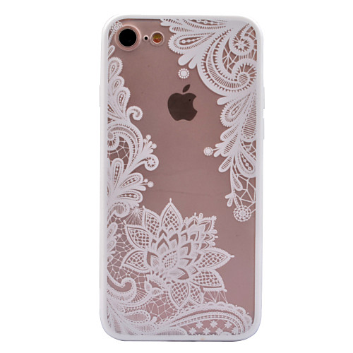 

Phone Case For Apple Back Cover iPhone X iPhone 8 Plus iPhone 8 iPhone 7 Plus iPhone 7 iPhone 6s Plus iPhone 6s iPhone 6 Plus iPhone 6 iPhone SE / 5s Transparent Pattern Cartoon Lace Printing Flower