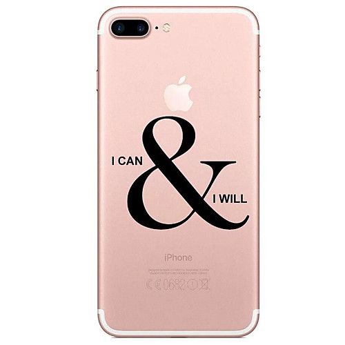 

Phone Case For Apple Back Cover iPhone X iPhone 8 Plus iPhone 8 iPhone 7 Plus iPhone 7 iPhone 6s Plus iPhone 6s iPhone 6 Plus iPhone 6 Transparent Pattern Word / Phrase Soft TPU