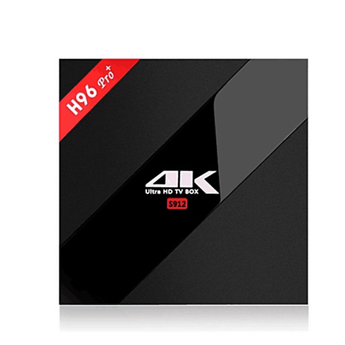 

Android6.0 TV Box H96 Pro Bluetooth 4.1 4K Amlogic S912 3GB 32GB