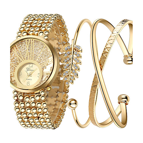

Women's Luxury Watches Wrist Watch Gold Watch Quartz Stainless Steel Gold Cool Analog Ladies Charm Luxury Sparkle Dot - Screen Color