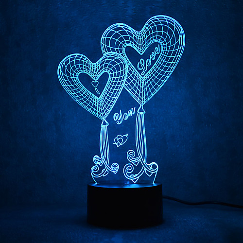 

1 pc 3D Nightlight USB Waterproof / Sensor / Dimmable LED / Modern Contemporary