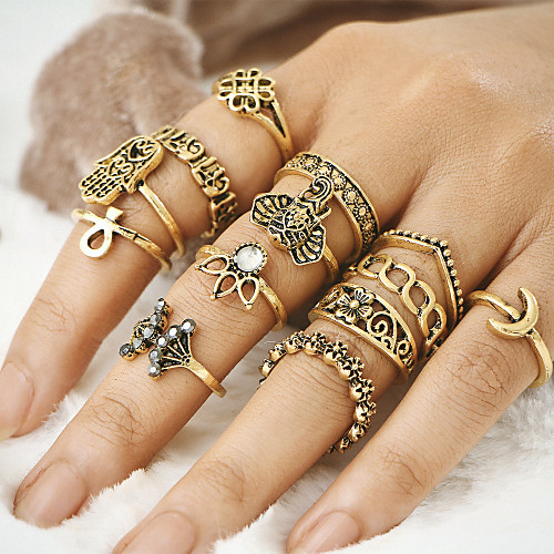 

Ring Gold Silver Alloy Evil Eye Ladies Unique Design Bohemian 12pcs One Size / Women's