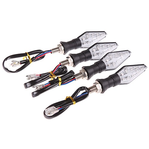 

ZIQIAO Motorcycle LED Turn Signal Lights Wire Connection Light Bulbs 200 lm SMD LED 1.5 W 9 For universal All Models All years 4pcs