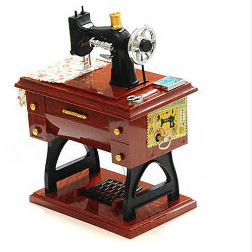 

Music Box Wooden Music Box Antique Music Box Vintage Sewing Machine Unique Plastic Women's Unisex Girls' Kid's Adults Graduation Gifts Toy Gift