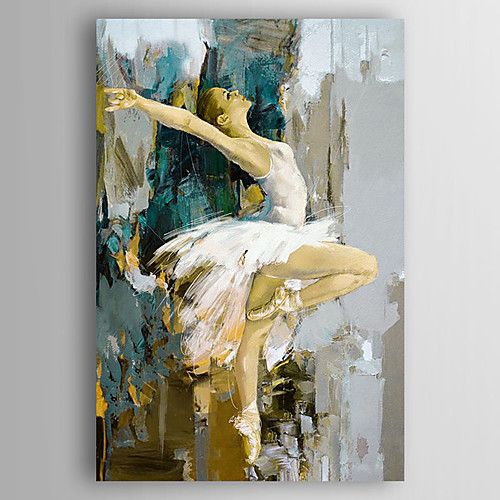 

Oil Painting Hand Painted Vertical People Modern Stretched Canvas